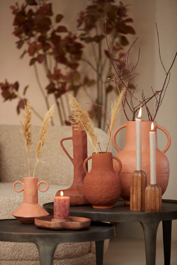 Light & Living Accessories Vase deco 25x39 cm CINGOLI brick red House of Isabella UK