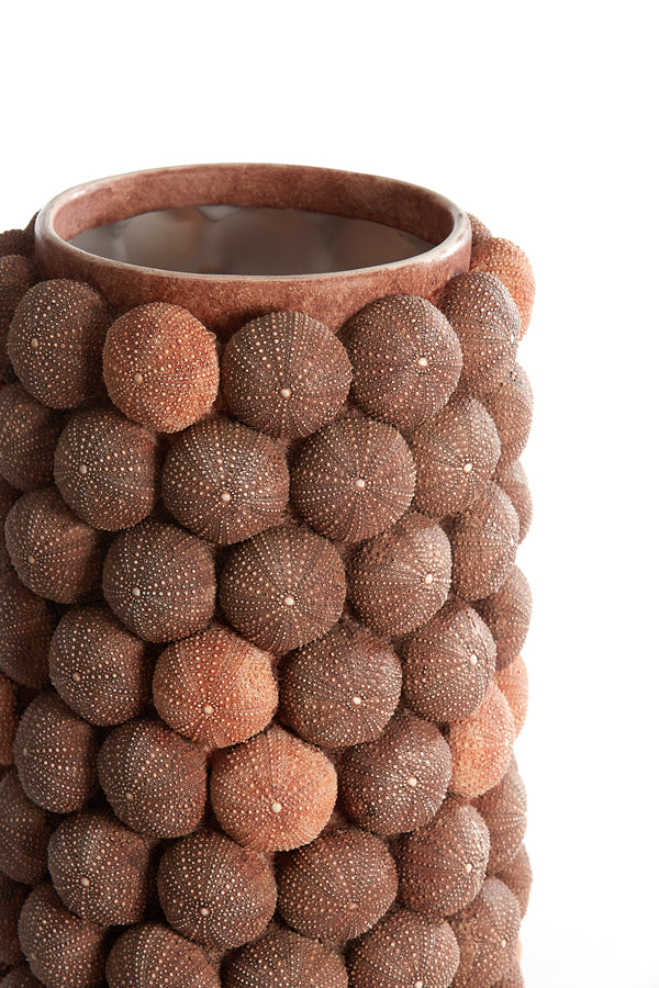 Light & Living Accessories Vase deco 25x40 cm SEA URCHIN coral red+burgundy House of Isabella UK