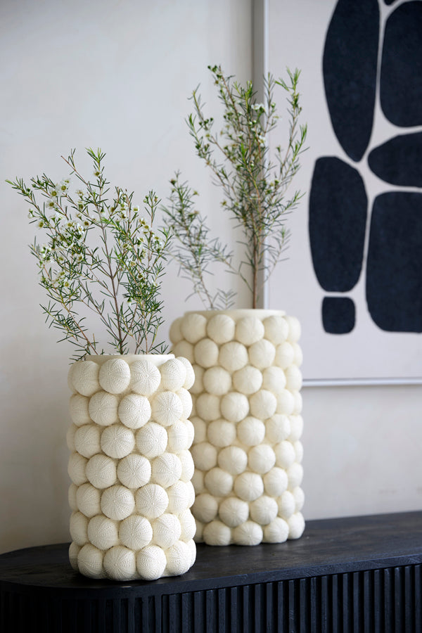 Light & Living Accessories Vase deco 25x40 cm SEA URCHIN cream House of Isabella UK