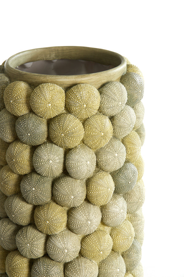 Light & Living Accessories Vase deco 25x40 cm SEA URCHIN green+dark green House of Isabella UK