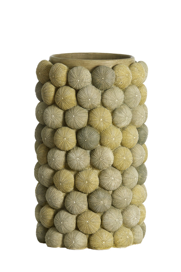 Light & Living Accessories Vase deco 25x40 cm SEA URCHIN green+dark green House of Isabella UK