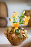 Light & Living Accessories Vase deco 26,5x24x20 cm LEMONI ceramics brown-orange+green House of Isabella UK
