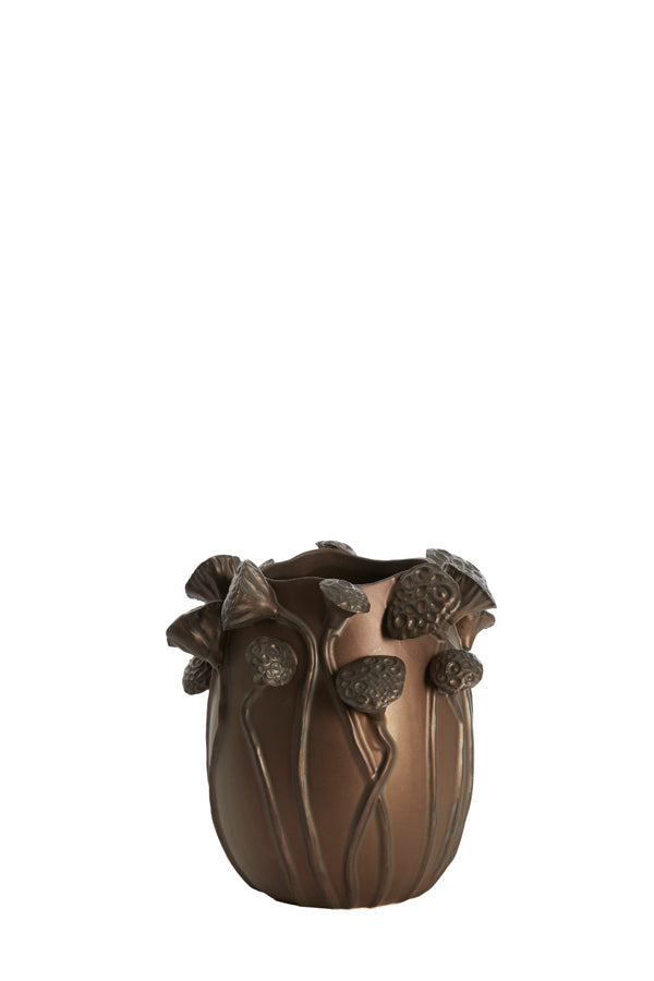 Light & Living Accessories Vase deco 26,5x25,5x26,5 cm LAVCI ceramics matt dark brown House of Isabella UK