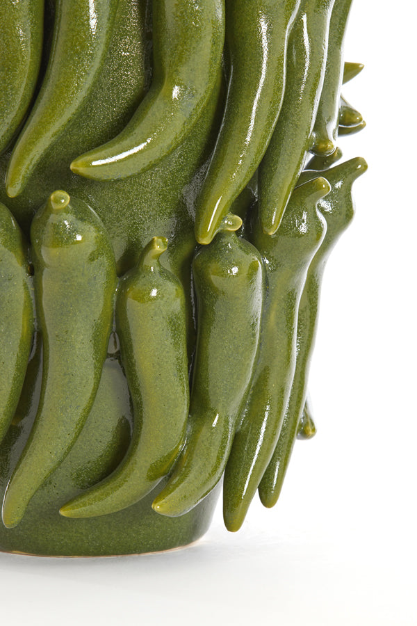 Light & Living Accessories Vase deco 26,5x25x39 cm PEPPER ceramics dark green House of Isabella UK