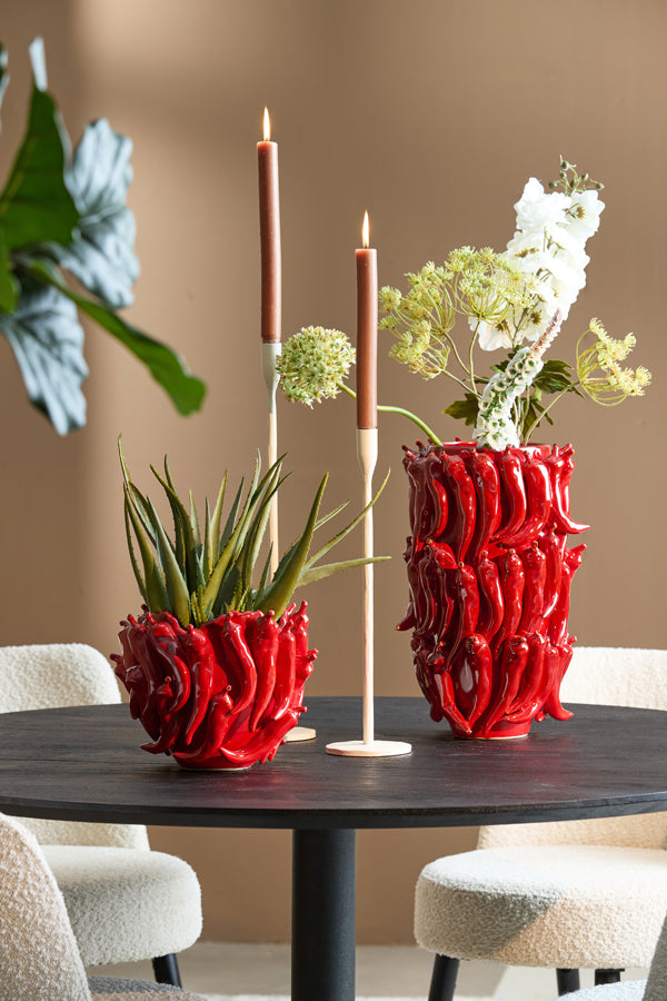 Light & Living Accessories Vase deco 26,5x25x39 cm PEPPER ceramics red House of Isabella UK