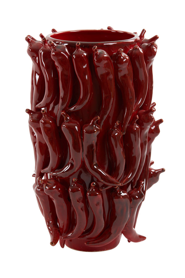 Light & Living Accessories Vase deco 26,5x25x39 cm PEPPER ceramics red House of Isabella UK