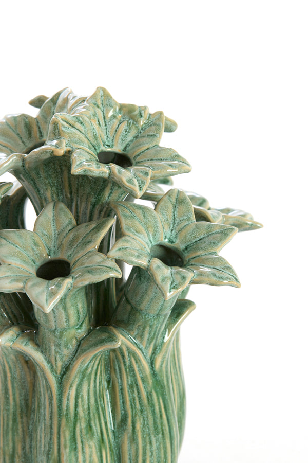 Light & Living Accessories Vase deco 26,5x28 cm SAMPAGA ceramics blue-green House of Isabella UK