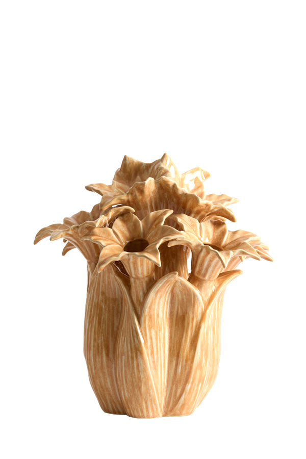 Light & Living Accessories Vase deco 26,5x28 cm SAMPAGA ceramics orange House of Isabella UK