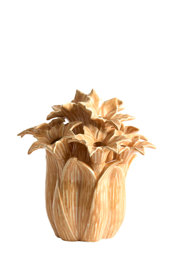 Light & Living Accessories Vase deco 26,5x28 cm SAMPAGA ceramics orange House of Isabella UK