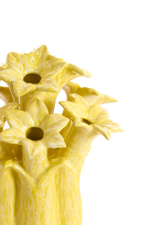 Light & Living Accessories Vase deco 26,5x28 cm SAMPAGA ceramics yellow House of Isabella UK