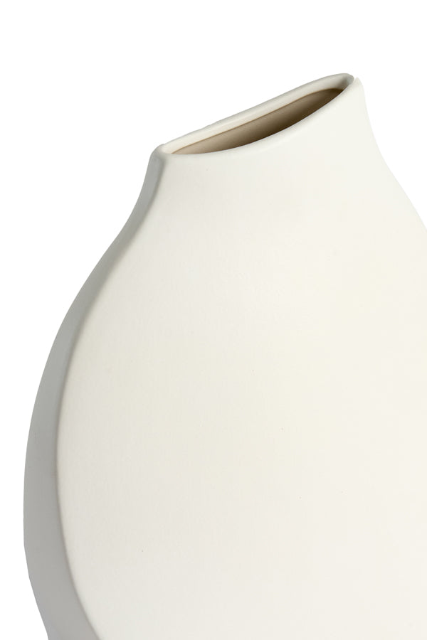 Light & Living Accessories Vase deco 26x11x41,5 cm VOLANO ceramics matt cream House of Isabella UK