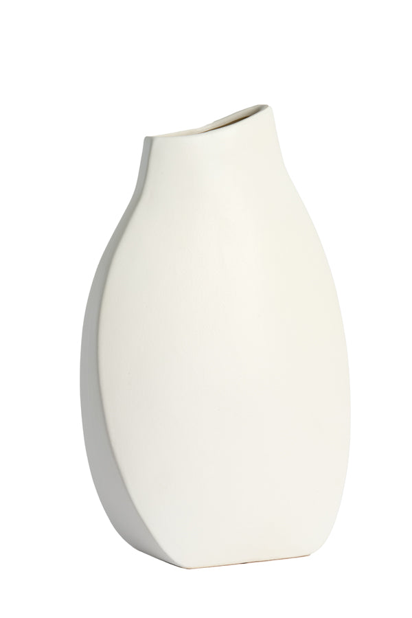 Light & Living Accessories Vase deco 26x11x41,5 cm VOLANO ceramics matt cream House of Isabella UK