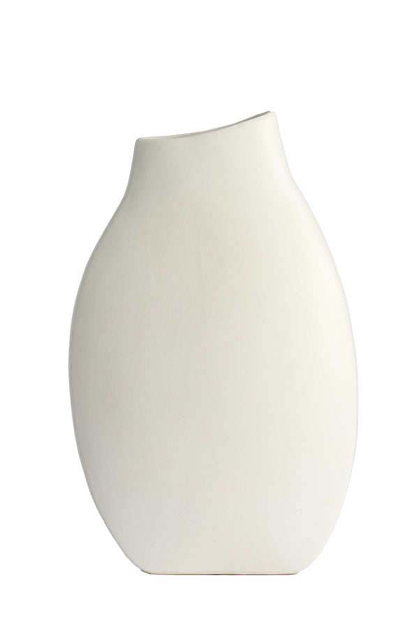 Light & Living Accessories Vase deco 26x11x41,5 cm VOLANO ceramics matt cream House of Isabella UK
