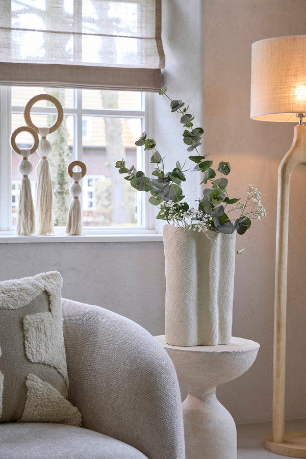 Light & Living Accessories Vase deco 26x14x40 cm FLOVILLA ceramics cream House of Isabella UK