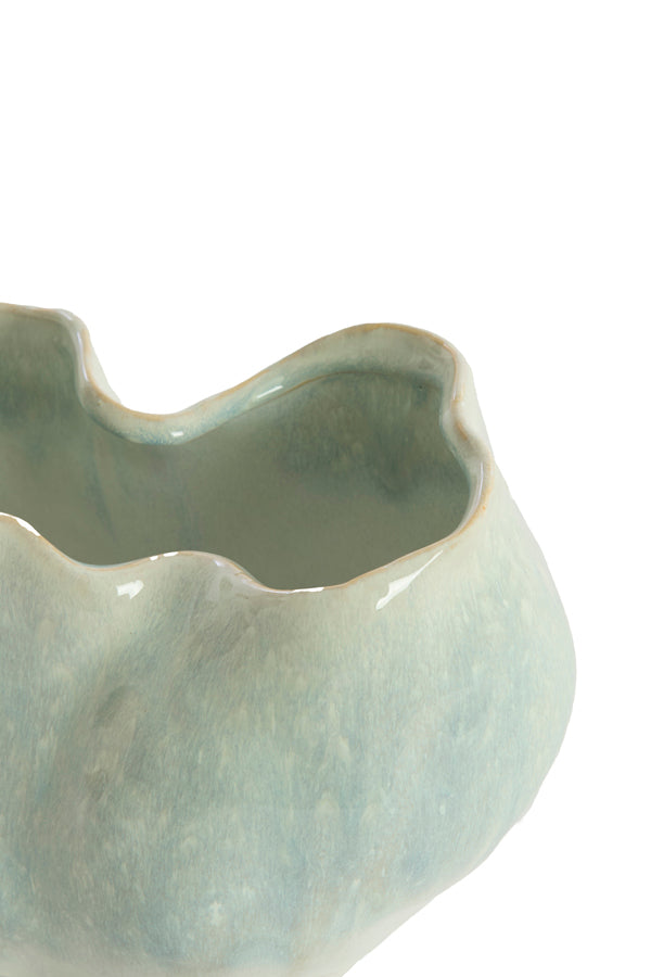 Light & Living Accessories Vase deco 26x15x17,5 cm TELMO ceramics light blue+cream House of Isabella UK
