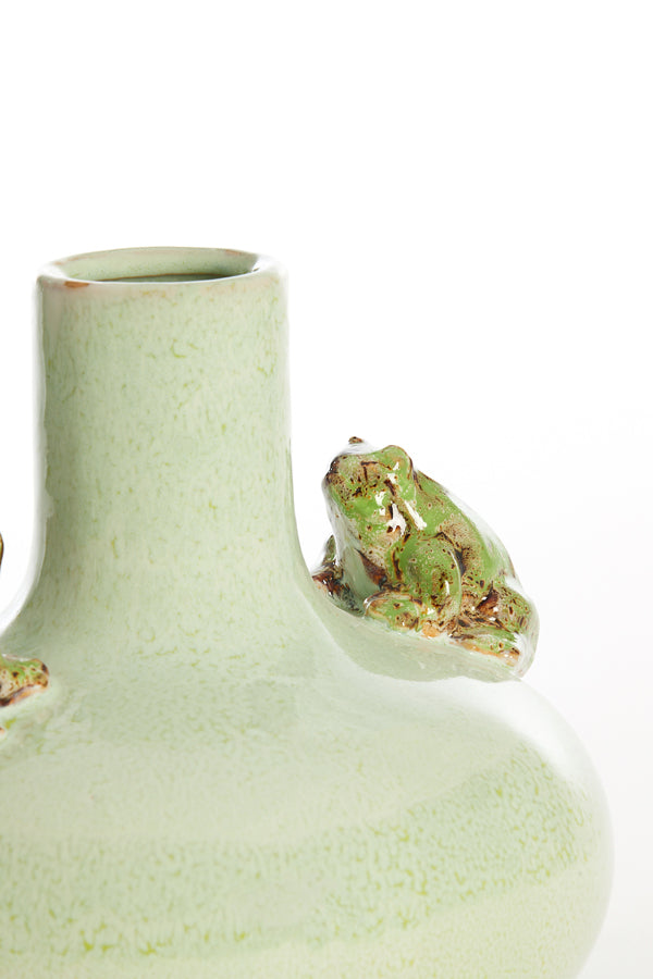 Light & Living Accessories Vase deco 26x25 cm FROG ceramics mint green+green House of Isabella UK