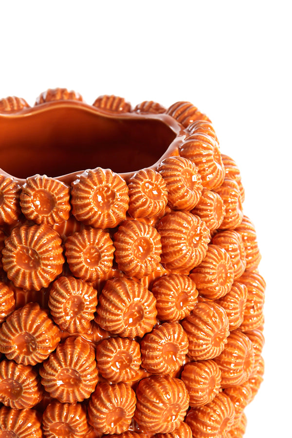 Light & Living Accessories Vase deco 26x26 cm FALIRO ceramics orange House of Isabella UK
