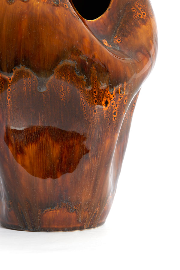 Light & Living Accessories Vase deco 26x35 cm AZURA ceramics dark brown House of Isabella UK