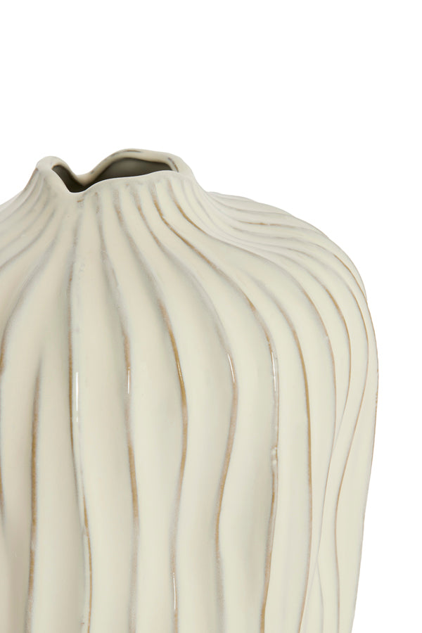Light & Living Accessories Vase deco 26x40 cm VECHHIA ceramics cream House of Isabella UK