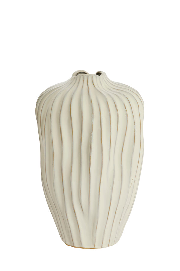Light & Living Accessories Vase deco 26x40 cm VECHHIA ceramics cream House of Isabella UK