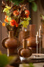 Light & Living Accessories Vase deco 27,5x18,5x31 cm MELNIK ceramics cognac brown House of Isabella UK