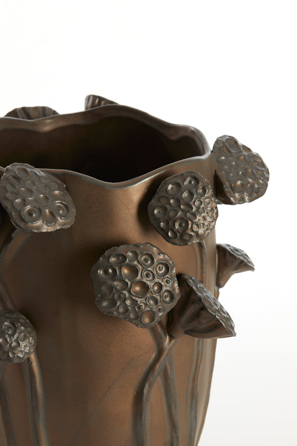 Light & Living Accessories Vase deco 27,5x25,5x35 cm LAVCI ceramics matt dark brown House of Isabella UK
