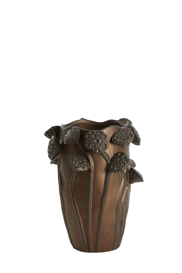 Light & Living Accessories Vase deco 27,5x25,5x35 cm LAVCI ceramics matt dark brown House of Isabella UK