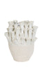 Light & Living Accessories Vase deco 27,5x27,5 cm KYRAL ceramics cream+white House of Isabella UK