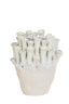 Light & Living Accessories Vase deco 27,5x27,5 cm KYRAL ceramics cream+white House of Isabella UK