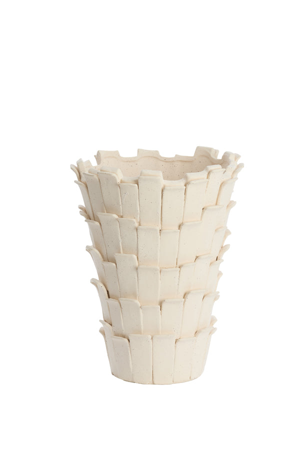 Light & Living Accessories Vase deco 27,5x27x34 cm BANYA ceramics matt cream House of Isabella UK