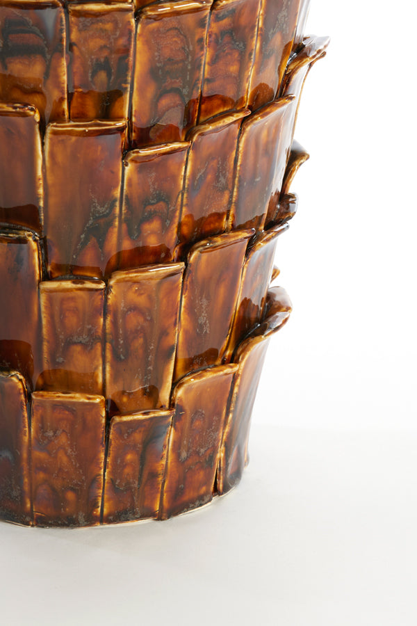 Light & Living Accessories Vase deco 27,5x27x34 cm BANYA ceramics shiny dark brown House of Isabella UK