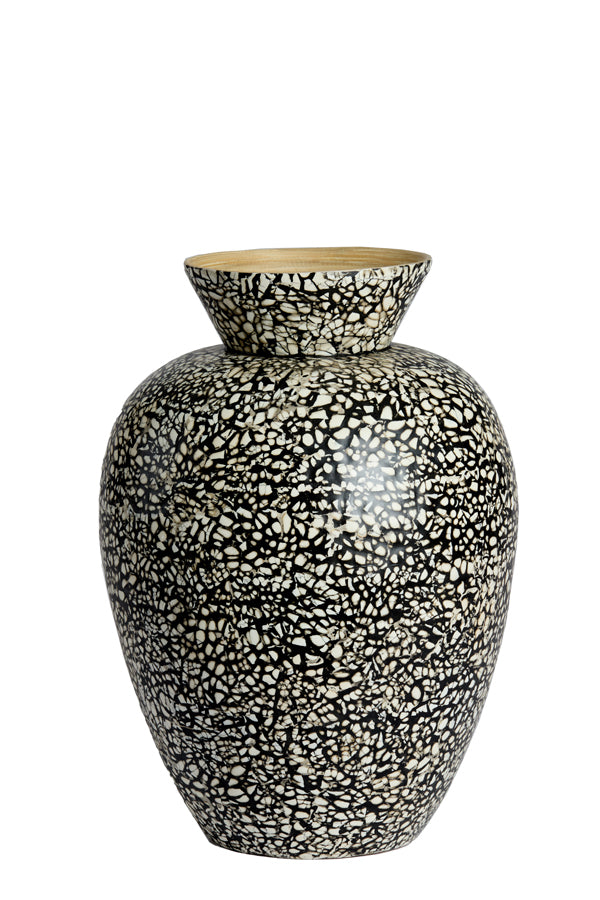 Light & Living Accessories Vase deco 27x38 cm LERA bamboo black-cream House of Isabella UK