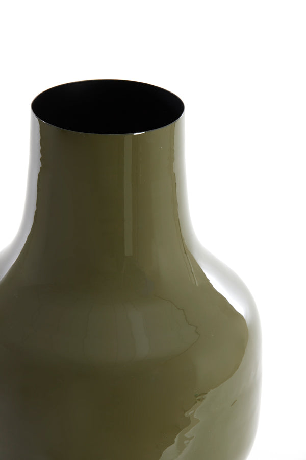 Light & Living Accessories Vase deco 27x49 cm SINDO shiny dark olive green House of Isabella UK