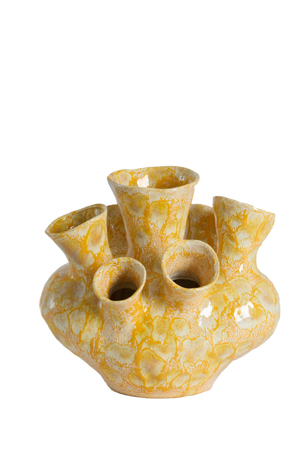 Light & Living Accessories Vase deco 28,5x26x26 cm SIAJO ceramics yellow-orange House of Isabella UK