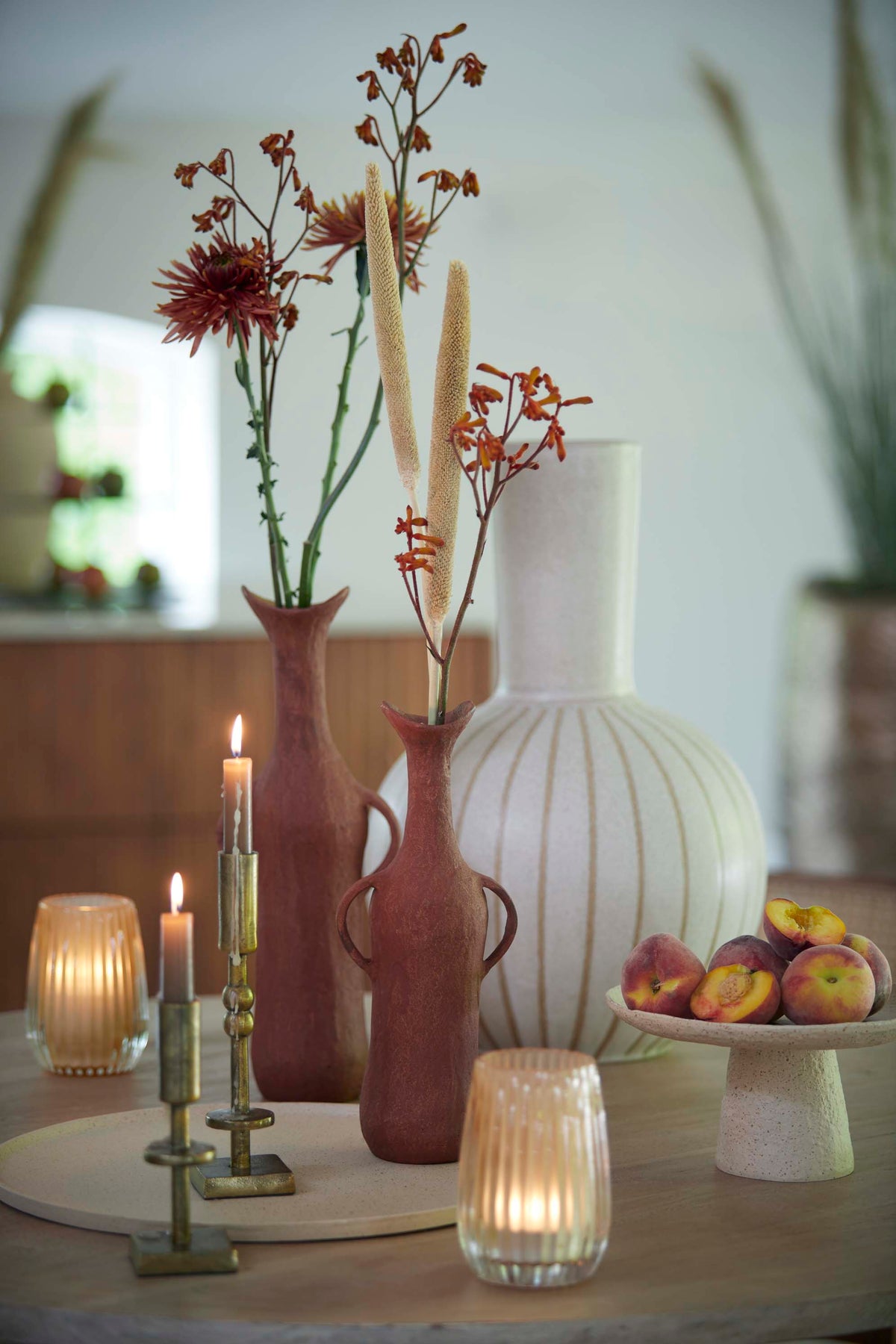 Light & Living Accessories Vase deco 28,5x42 cm ULLOA ceramics matt sand+brown House of Isabella UK