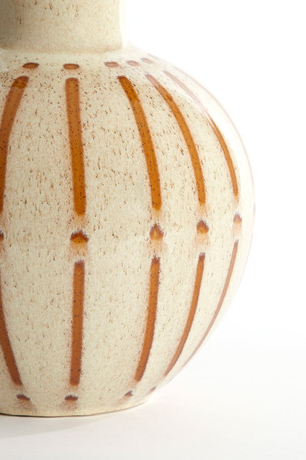 Light & Living Accessories Vase deco 28,5x42 cm ULLOA ceramics shiny cream+brown House of Isabella UK