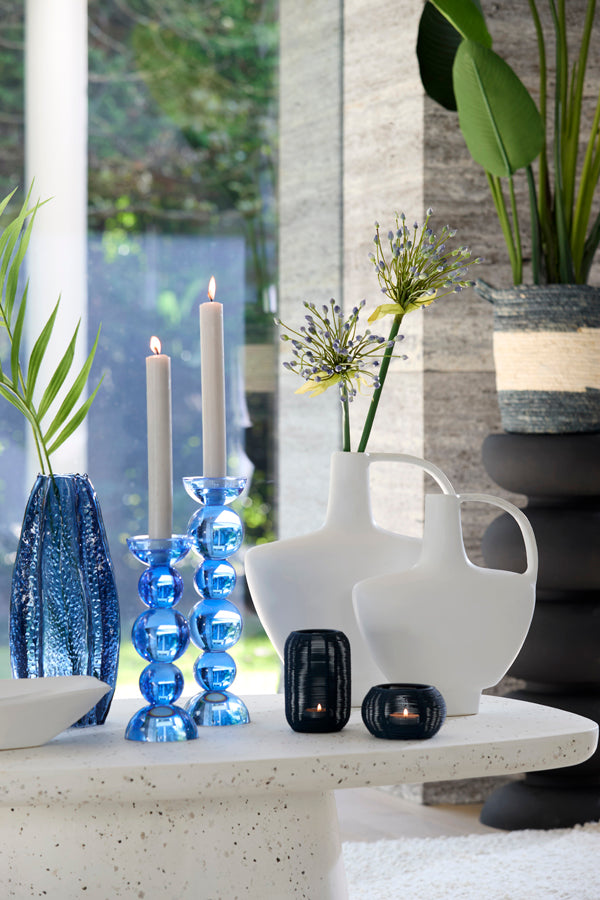 Light & Living Accessories Vase deco 28x10x31,5 cm OZZERO ceramics white House of Isabella UK