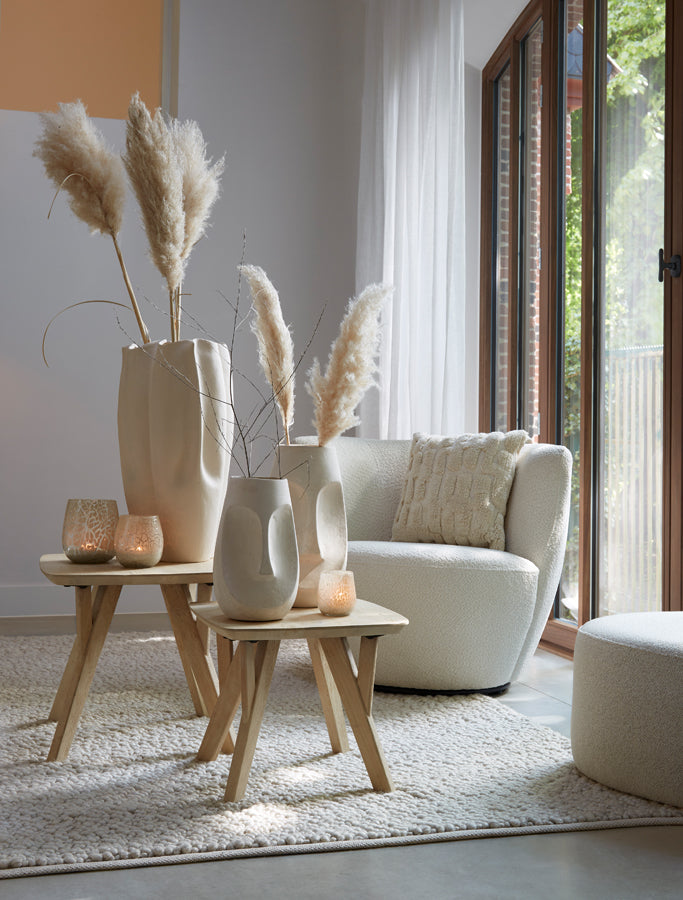 Light & Living Accessories Vase deco 28x27,5x56 cm SANGULI ceramics cream House of Isabella UK