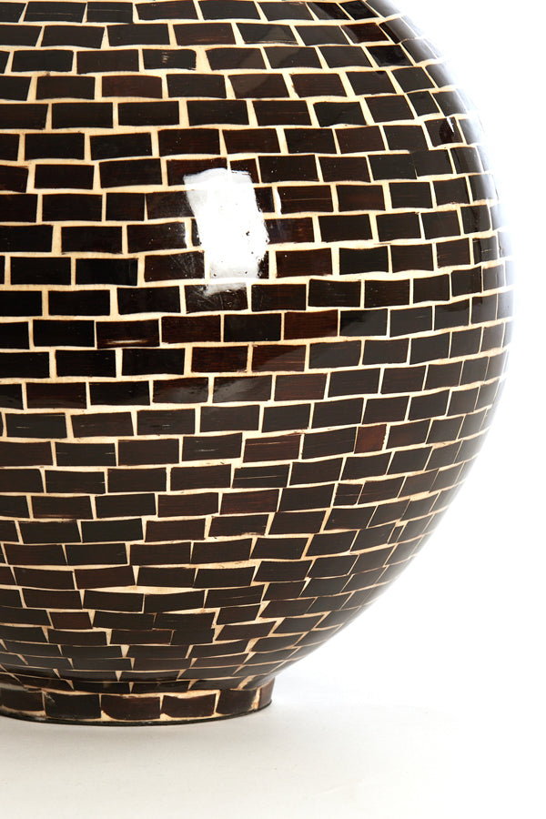 Light & Living Accessories Vase deco 28x35 cm ELORZA dark brown+natural House of Isabella UK