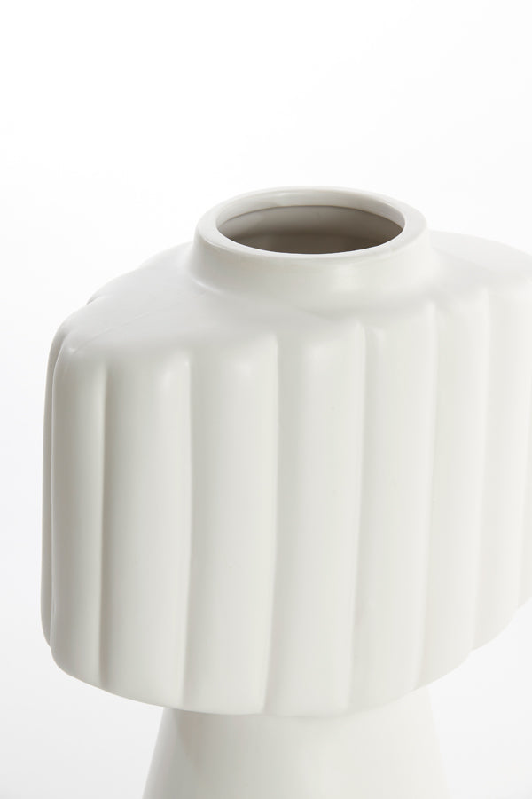 Light & Living Accessories Vase deco 29,5x18x38,5 cm GANDARA ceramics matt cream House of Isabella UK