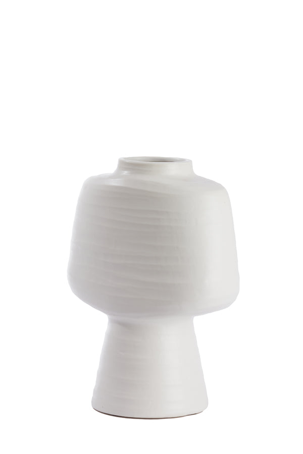 Light & Living Accessories Vase deco 29,5x18x38,5 cm GANDORO ceramics matt cream House of Isabella UK