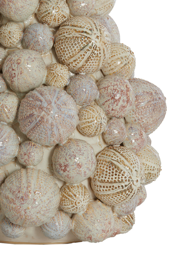 Light & Living Accessories Vase deco 29,5x32 cm SEA URCHIN ceramics cream-sand House of Isabella UK