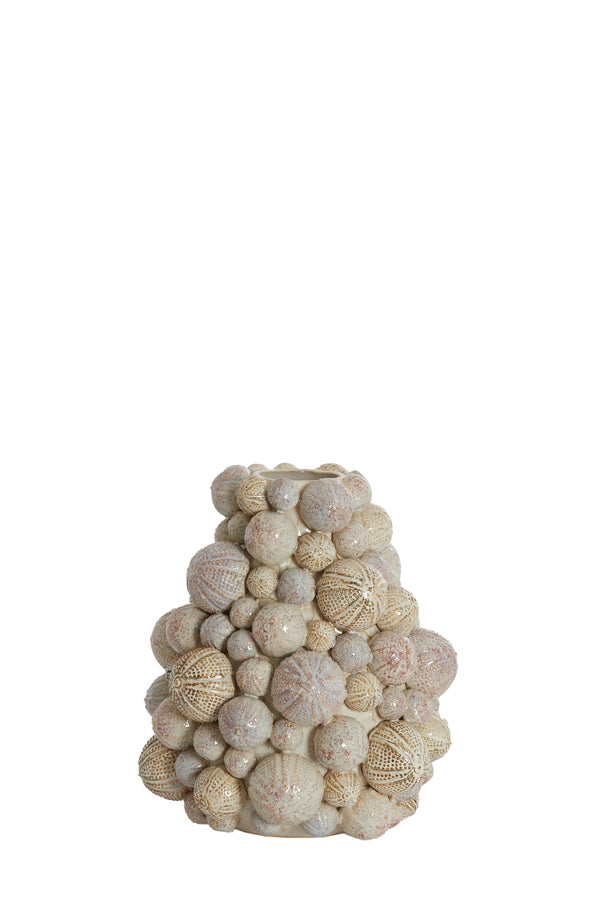 Light & Living Accessories Vase deco 29,5x32 cm SEA URCHIN ceramics cream-sand House of Isabella UK