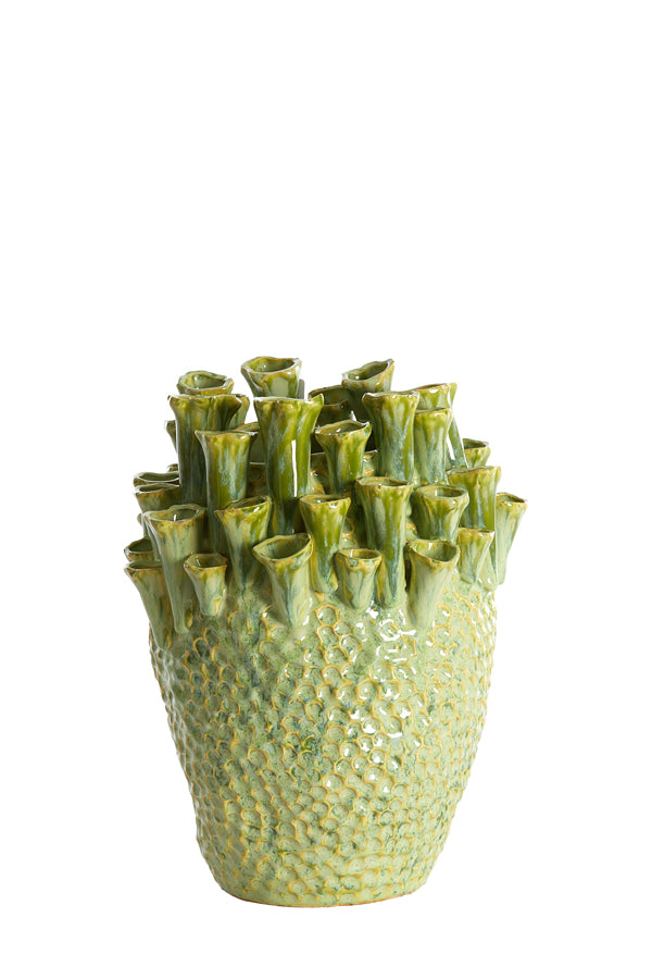 Light & Living Accessories Vase deco 29x33 cm KYRAL ceramics mint green House of Isabella UK