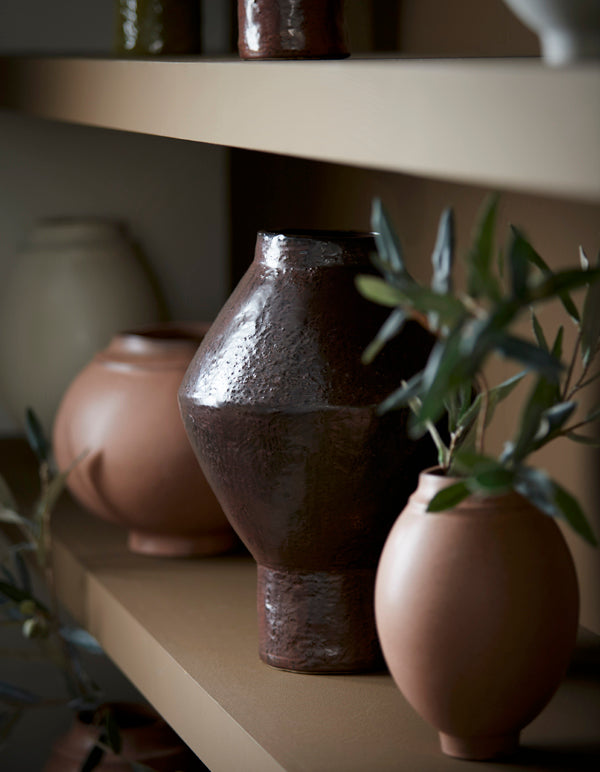 Light & Living Accessories Vase deco 29x41 cm VASORA ceramics matt dark red-brown House of Isabella UK