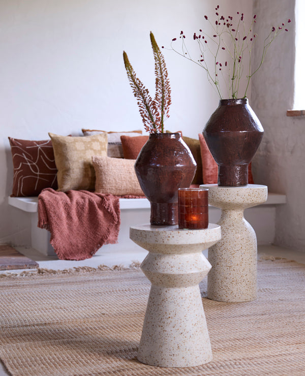 Light & Living Accessories Vase deco 29x41 cm VASORA ceramics matt dark red-brown House of Isabella UK