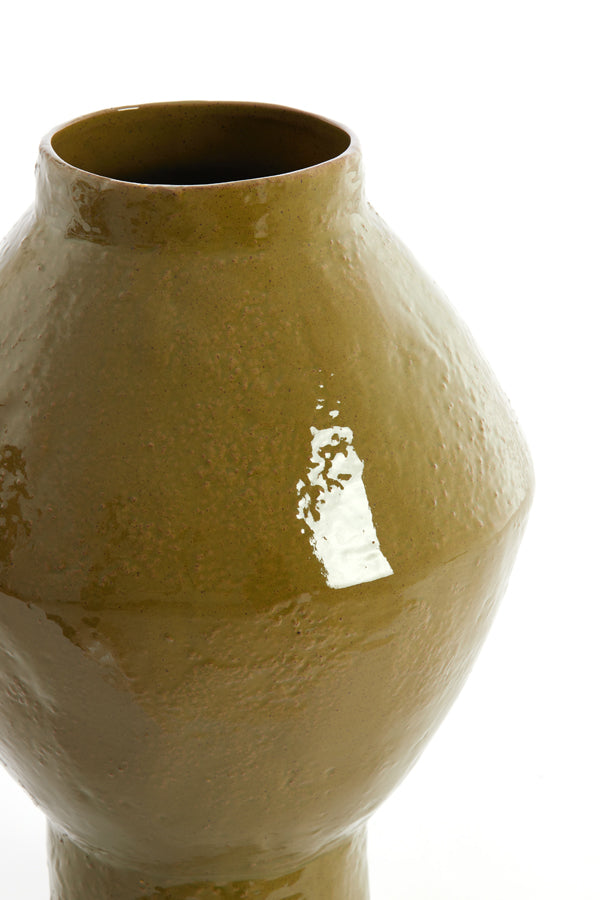Light & Living Accessories Vase deco 29x41 cm VASORA ceramics shiny olive green House of Isabella UK
