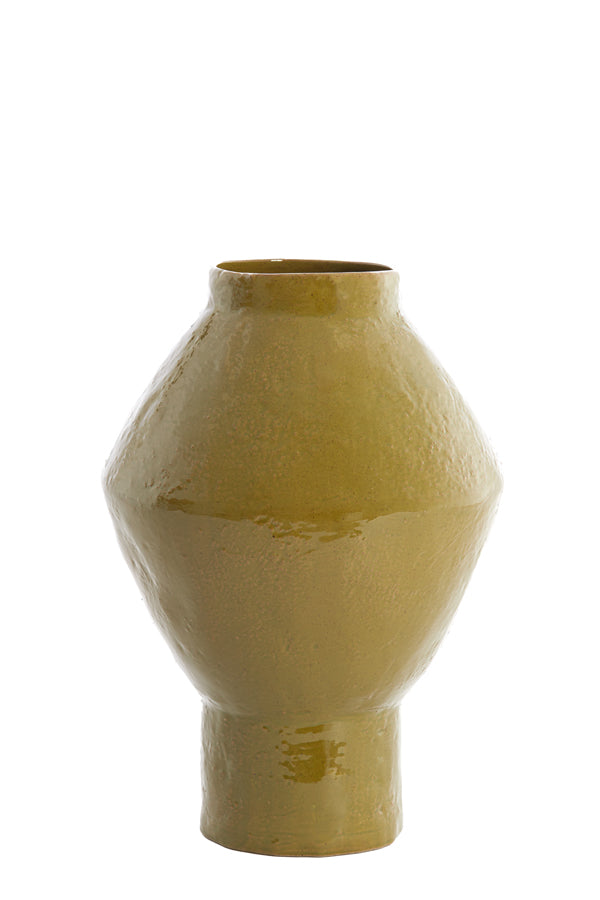 Light & Living Accessories Vase deco 29x41 cm VASORA ceramics shiny olive green House of Isabella UK