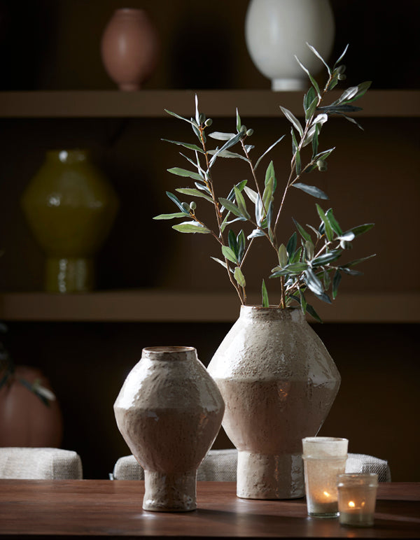 Light & Living Accessories Vase deco 29x41 cm VASORA ceramics shiny taupe House of Isabella UK