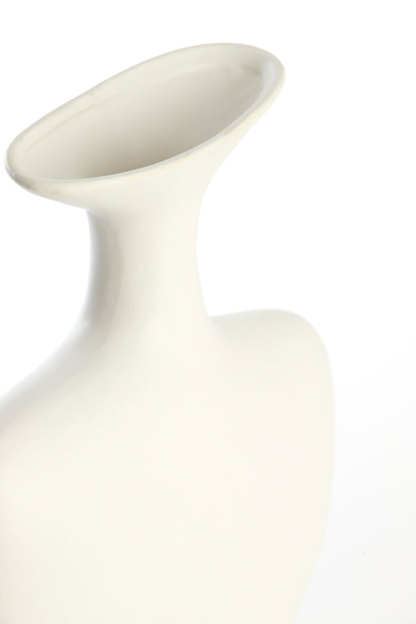 Light & Living Accessories Vase deco 30x10,5x36 cm TROVO ceramics white House of Isabella UK